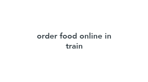 Mind Map: order food online in train