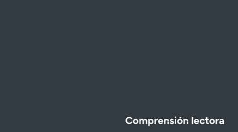 Mind Map: Comprensión lectora