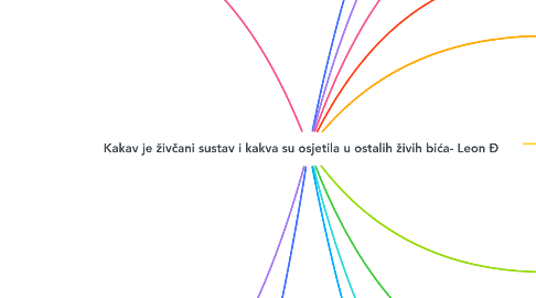 Mind Map: Kakav je živčani sustav i kakva su osjetila u ostalih živih bića- Leon Đ