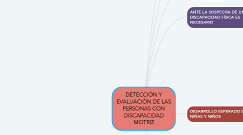 Mind Map: DETECCIÓN Y EVALUACIÓN DE LAS PERSONAS CON DISCAPACIDAD MOTRIZ