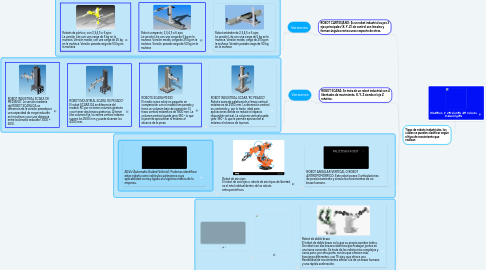 Mind Map: Modelos y versiones de robots industriales