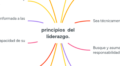 Mind Map: principios  del liderazgo.