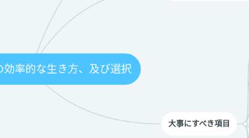 Mind Map: 人生においての効率的な生き方、及び選択