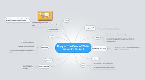 Mind Map: Copy of The Color of Water Period 2 - Group 1