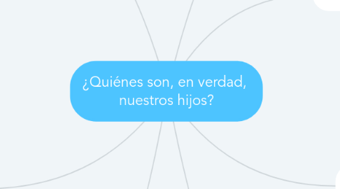 Mind Map: ¿Quiénes son, en verdad, nuestros hijos?