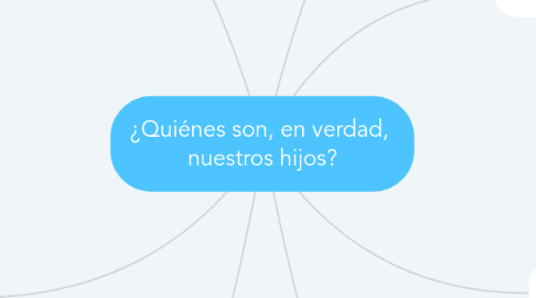 Mind Map: ¿Quiénes son, en verdad,  nuestros hijos?