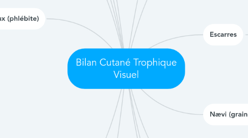 Mind Map: Bilan Cutané Trophique Visuel