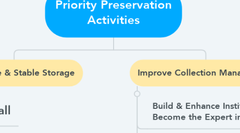 Mind Map: Priority Preservation Activities
