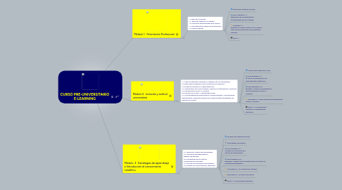 Mind Map: CURSO PRE-UNIVERSITARIO E-LEARNING