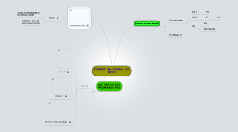 Mind Map: ESTRUCTURA GENERAL DEL SGSSS