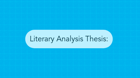 Mind Map: Literary Analysis Thesis: