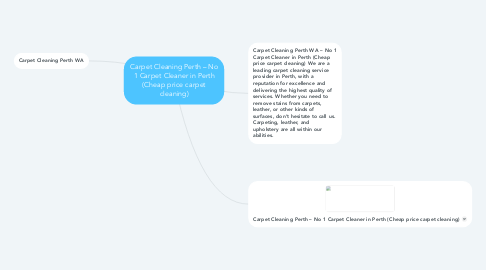 Mind Map: Carpet Cleaning Perth – No 1 Carpet Cleaner in Perth (Cheap price carpet cleaning)