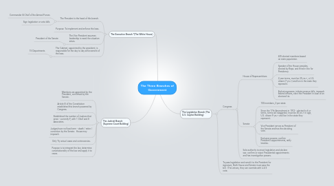 Mind Map: The Three Branches of Government