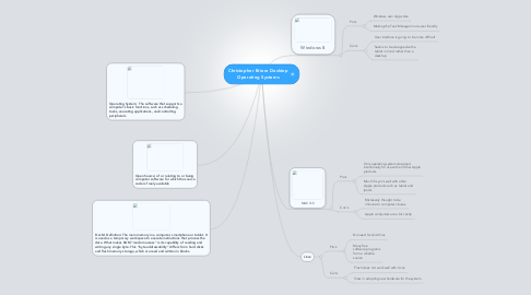 Mind Map: Christopher Briere Desktop Operating Systems