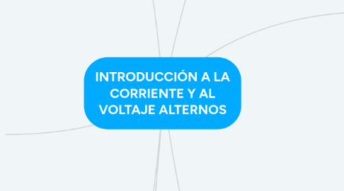 Mind Map: INTRODUCCIÓN A LA CORRIENTE Y AL VOLTAJE ALTERNOS