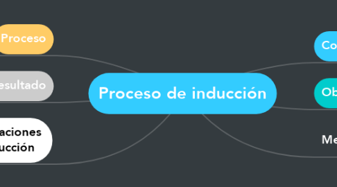 Mind Map: Proceso de inducción