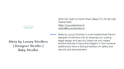 Mind Map: Aleta by Luxury Strollers | Designer Stroller | Baby Stroller