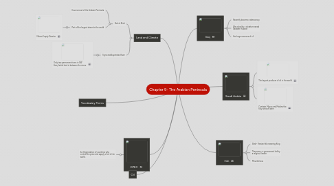 Mind Map: Chapter 9- The Arabian Peninsula