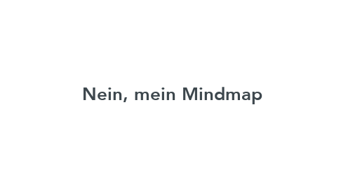 Mind Map: Nein, mein Mindmap
