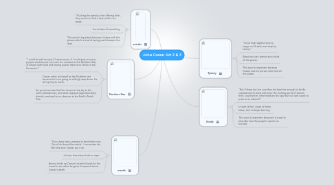 Mind Map: Julius Caesar Act 2 & 3