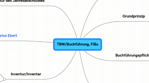 Mind Map: TBW/Buchführung, FiBu