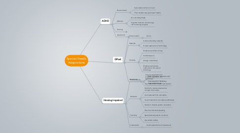 Mind Map: Special Needs Adaptations