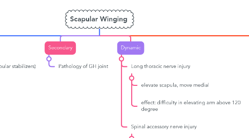 Mind Map: Scapular Winging