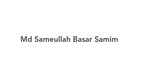 Mind Map: Md Sameullah Basar Samim