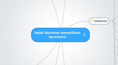 Mind Map: Heikki Nurmelan ammatillinen identiteetti