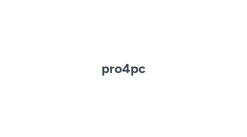 Mind Map: pro4pc