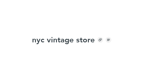 Mind Map: nyc vintage store