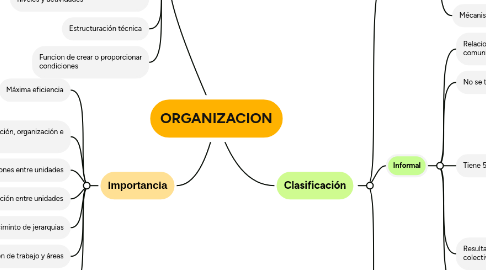 Mind Map: ORGANIZACION