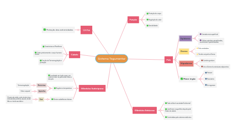 Mind Map: Sistema Tegumentar