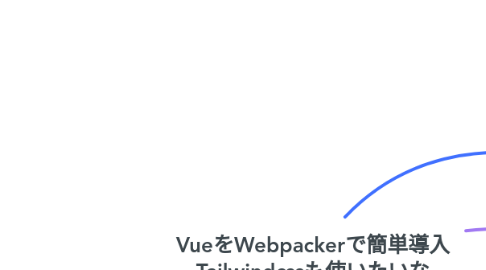 Mind Map: VueをWebpackerで簡単導入 **Tailwindcssも使いたいな**