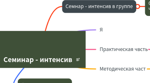 Mind Map: Семинар - интенсив