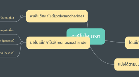 Mind Map: คาร์โบไฮเดรต