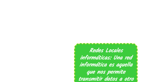 Mind Map: Redes Locales informáticas: Una red informática es aquella que nos permite transmitir datos a otro equipo electrónico