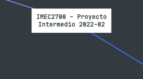 Mind Map: IMEC2700 - Proyecto Intermedio 2022-02