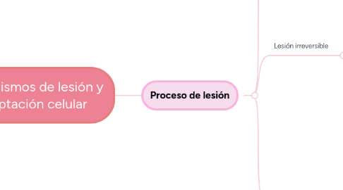 Mind Map: Mecanismos de lesión y adaptación celular