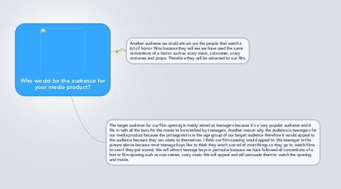 Mind Map: Who would be the audience for your media product?