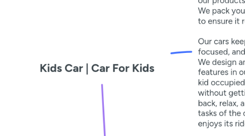 Mind Map: Kids Car | Car For Kids