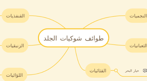 Mind Map: طوائف شوكيات الجلد