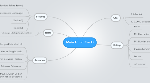 Mind Map: Mein Hund Flecki