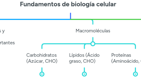 Mind Map: Fundamentos de biología celular