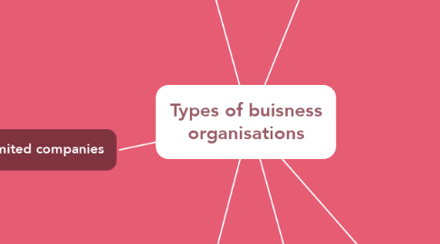 Mind Map: Types of buisness organisations