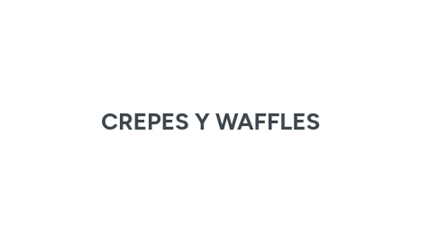 Mind Map: CREPES Y WAFFLES