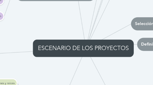 Mind Map: ESCENARIO DE LOS PROYECTOS