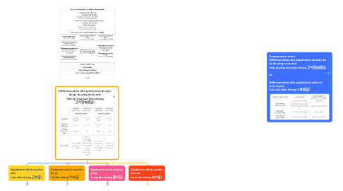 Mind Map: Différenciation des syndromes du wèi, du qì, du yíng et du xuè (wèi qì yíng xuè biàn zhèng 卫气营血辩证)