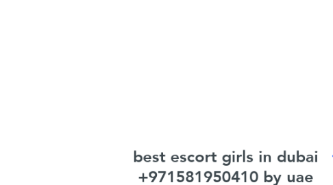 Mind Map: best escort girls in dubai +971581950410 by uae escorts