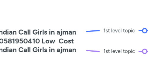 Mind Map: Indian Call Girls in ajman 0581950410 Low  Cost Indian Call Girls in ajman